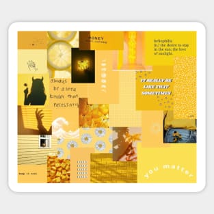 yellow aesthetic collage Sticker